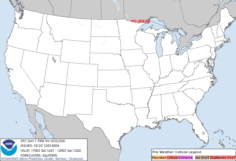 Day 1 Fire Weather Forecast graphic