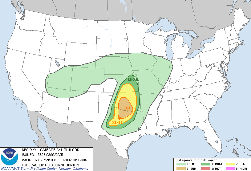 20250303 1630 UTC Day 1 Outlook Graphic