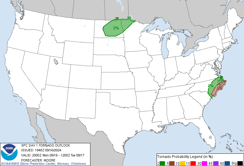 20240915 2000 UTC Day 1 Tornado Probabilities Graphic