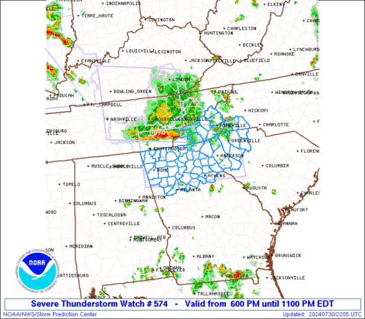 WW0574 Initial Radar image