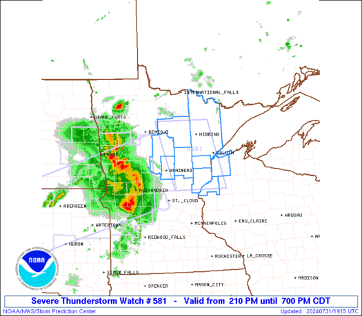 WW0581 Initial Radar image