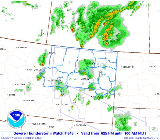 WW0643 Initial Radar image