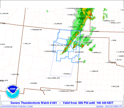 WW0691 Initial Radar image