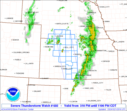 WW0692 Initial Radar image