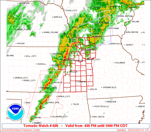 WW0695 Initial Radar image