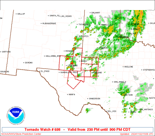 WW0698 Initial Radar image